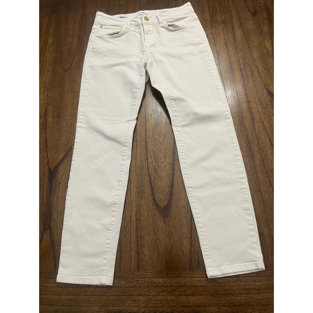 Closed Baker Slim Fit Organic Cotton Jeans Off White Cream Made in Italy C91833
